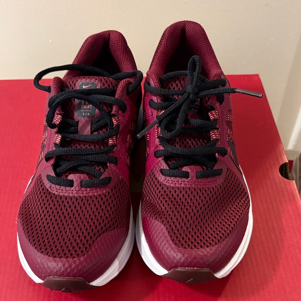 Nike Maroon and Black Running Shoes